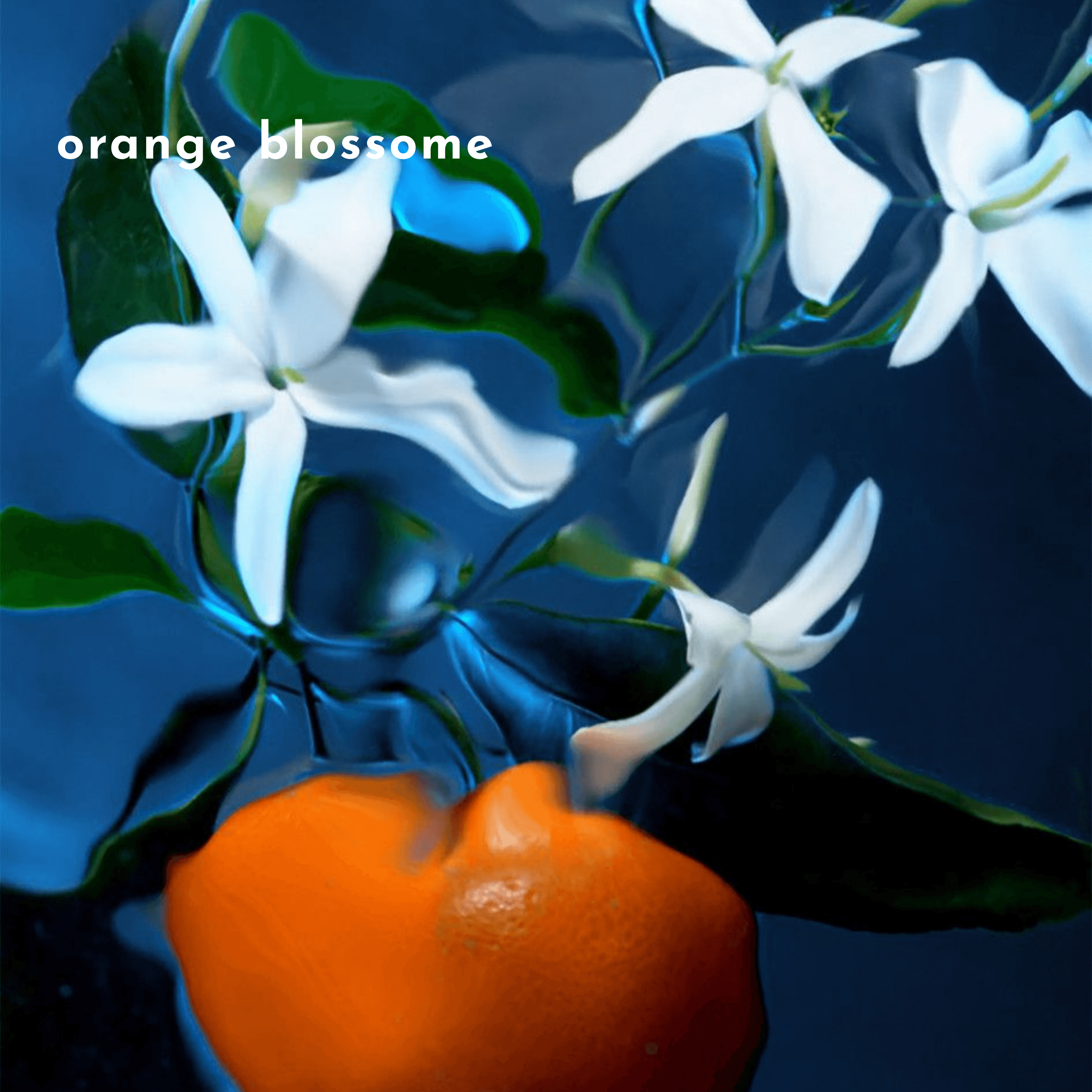 Orange blossom and fruit visual representing the delicate floral notes in Thai Musc 60ml, enhancing its fresh and calming aroma.
